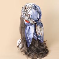 Women's Fashion Oil Painting Satin Printing Silk Scarves main image 2