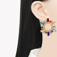 Retro Geometric Alloy Glass Women's Earrings 1 Pair main image 1