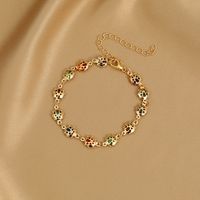 Fashion Heart Shape Butterfly Alloy Inlay Artificial Pearls Rhinestones Women's Bracelets 1 Piece sku image 9