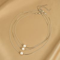 Fashion Geometric Artificial Pearls Alloy Wholesale Pendant Necklace main image 4