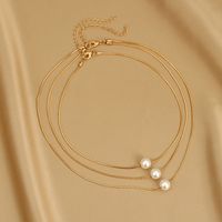 Fashion Geometric Artificial Pearls Alloy Wholesale Pendant Necklace main image 3