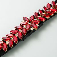 Fashion Flower Alloy Inlay Rhinestones Women's Woven Belts 1 Piece main image 6