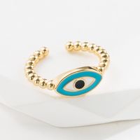 Fashion Eye Copper Open Ring Inlay Zircon Copper Rings 1 Piece main image 3