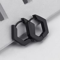 Simple Style Triangle Hexagon Titanium Steel Plating Drop Earrings 1 Pair sku image 9