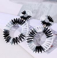 Womens Round Hand-woven Double Circle Alloy Earrings Nhll123869 sku image 9