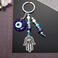 Simple Style Devil's Eye Palm Alloy Glass Plating Bag Pendant Keychain 1 Piece main image 3