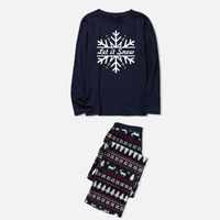 Cute Christmas Tree Snowflake Polyester Printing Patchwork Pants Sets Straight Pants Family Matching Outfits main image 8