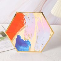 Simple Style Colorful Paper Tableware sku image 1