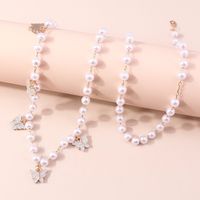 Fashion Butterfly Imitation Pearl Alloy Sequins Women's Waist Chain 1 Piece main image 5