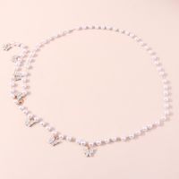 Fashion Butterfly Imitation Pearl Alloy Sequins Women's Waist Chain 1 Piece main image 2
