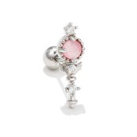 Estilo Japonés Y Coreano Exquisito Corazón De Melocotón Rosa Perno De Hueso De La Oreja Varilla De Acero Inoxidable Piercing De Bola De Giro Pendientes De Oreja Pendientes De Venta Caliente sku image 15