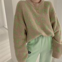 Women's Sweater Long Sleeve Sweaters & Cardigans Fashion Leopard main image 6