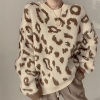 Women's Sweater Long Sleeve Sweaters & Cardigans Fashion Leopard main image 7