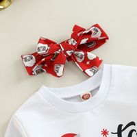 Christmas Fashion Letter Printing Cotton Girls Clothing Sets main image 5