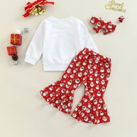 Christmas Fashion Letter Printing Cotton Girls Clothing Sets main image 4