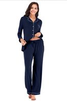 Women's Casual Solid Color Modal Button Pants Sets main image 2
