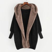 Women's Casual Solid Color Patchwork Placket Coat main image 3