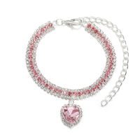 Luxurious Rhinestone Heart Shape Pet Collar sku image 2