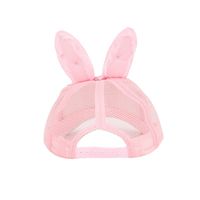 Children Unisex Cute Bunny Ears Sequins Curved Eaves Ivy Cap main image 4