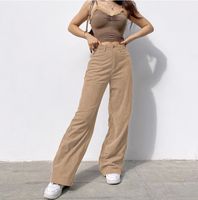 Fashion Solid Color Polyester Full Length Patchwork Wide Leg Pants sku image 14