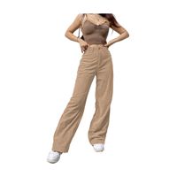 Fashion Solid Color Polyester Full Length Patchwork Wide Leg Pants main image 5