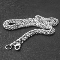 Mode Einfarbig Rostfreier Stahl Überzug Halskette 1 Stück main image 1