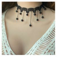 Gothic Solid Color Lace Choker 1 Piece main image 1