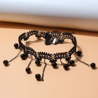 Gothic Solid Color Lace Choker 1 Piece main image 5