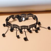 Gothic Solid Color Lace Choker 1 Piece main image 3