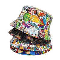 Unisex Fashion Cartoon Printing Wide Eaves Bucket Hat main image 1