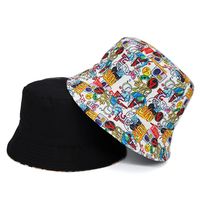 Unisex Fashion Cartoon Printing Wide Eaves Bucket Hat main image 2