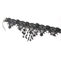 Gothic Solid Color Lace Halloween Women's Choker main image 2