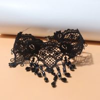Gothic Solid Color Lace Halloween Women's Choker main image 4