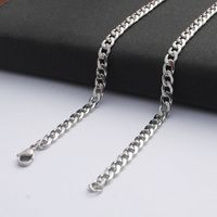 Simple Style Solid Color Stainless Steel Plating Necklace Chain 1 Piece main image 4