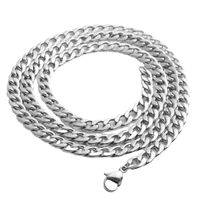 Simple Style Solid Color Stainless Steel Plating Necklace Chain 1 Piece main image 1