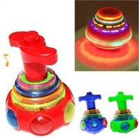 Colorful Music Light-emitting Gyro Children's Rotary Table Flash Electric Toy Imitation Wooden Top sku image 9
