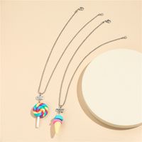 Cartoon Style Ice Cream Soft Clay Girl's Pendant Necklace 2 Pieces main image 3