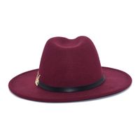 Unisex Fashion Solid Color Flat Eaves Fedora Hat main image 3