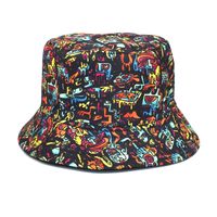 Women's Fashion Geometric Printing Flat Eaves Bucket Hat sku image 10