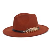 Unisex Fashion Solid Color Flat Eaves Fedora Hat main image 1