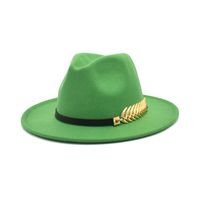 Unisex Fashion Solid Color Flat Eaves Fedora Hat sku image 20