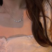 Moda Forma De Corazón Aleación Perla Enchapado Embutido Piedras Preciosas Artificiales Mujeres Collar Colgante 1 Pieza sku image 5