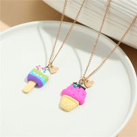 Cartoon Style Cartoon Soft Clay Girl's Pendant Necklace 2 Pieces main image 2