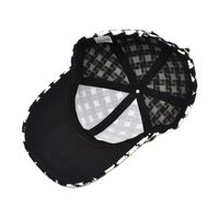 Unisex Korean Style Lattice Flat Eaves Baseball Cap main image 3