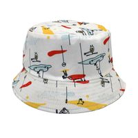 Women's Fashion Geometric Printing Flat Eaves Bucket Hat sku image 11