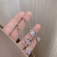 Fashion Flower Alloy Inlay Artificial Gemstones Pearl Women's Drop Earrings 1 Pair sku image 15