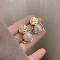 Fashion Flower Alloy Inlay Artificial Gemstones Pearl Women's Drop Earrings 1 Pair sku image 5