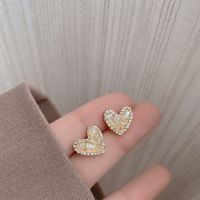 Fashion Flower Alloy Inlay Artificial Gemstones Pearl Women's Drop Earrings 1 Pair sku image 9