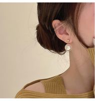 Mode Géométrique Alliage Placage Perles Artificielles Femmes Des Boucles D'oreilles 1 Paire main image 6