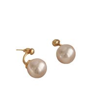 Mode Géométrique Alliage Placage Perles Artificielles Femmes Des Boucles D'oreilles 1 Paire main image 4